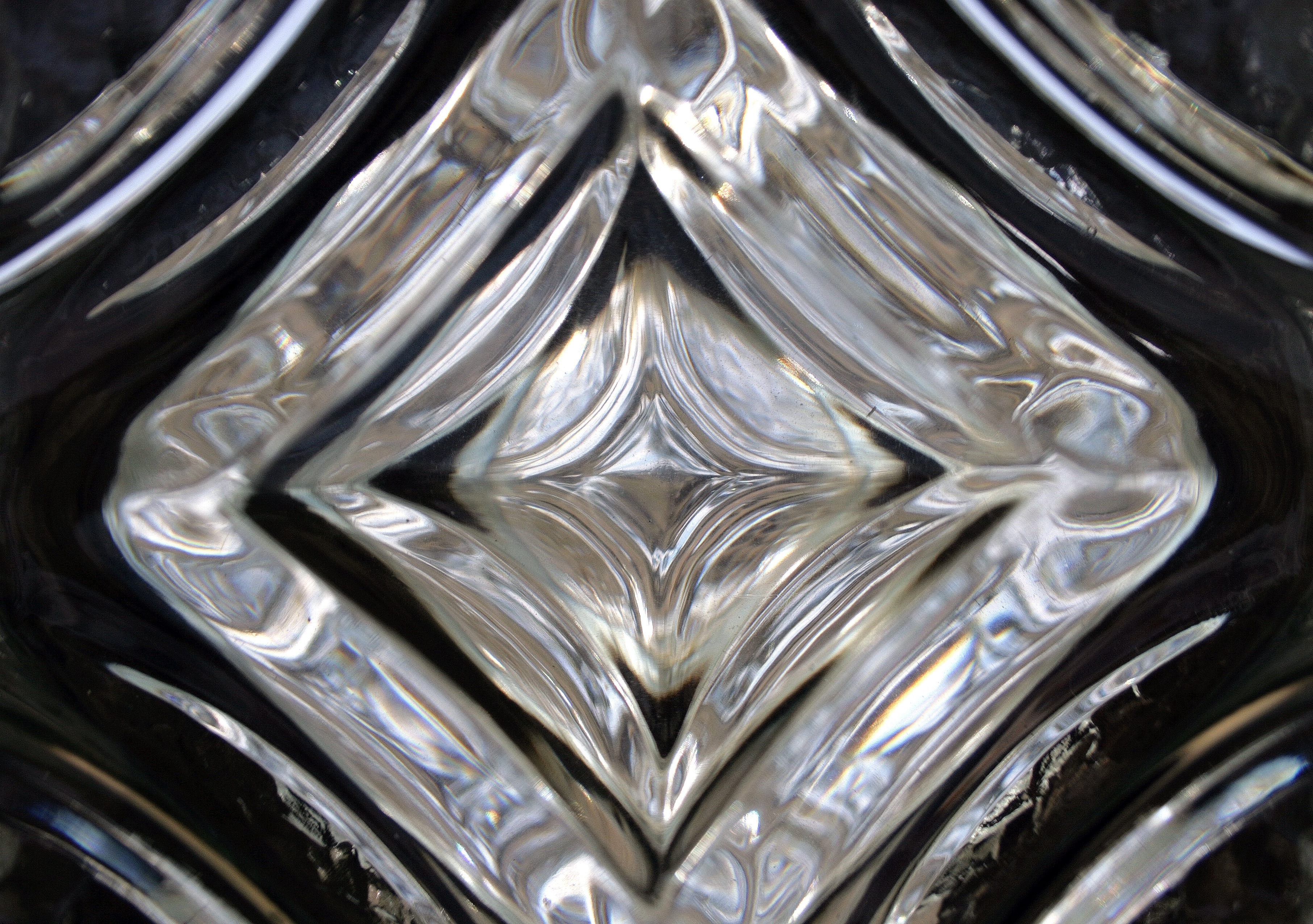 abstract diamond made of glass