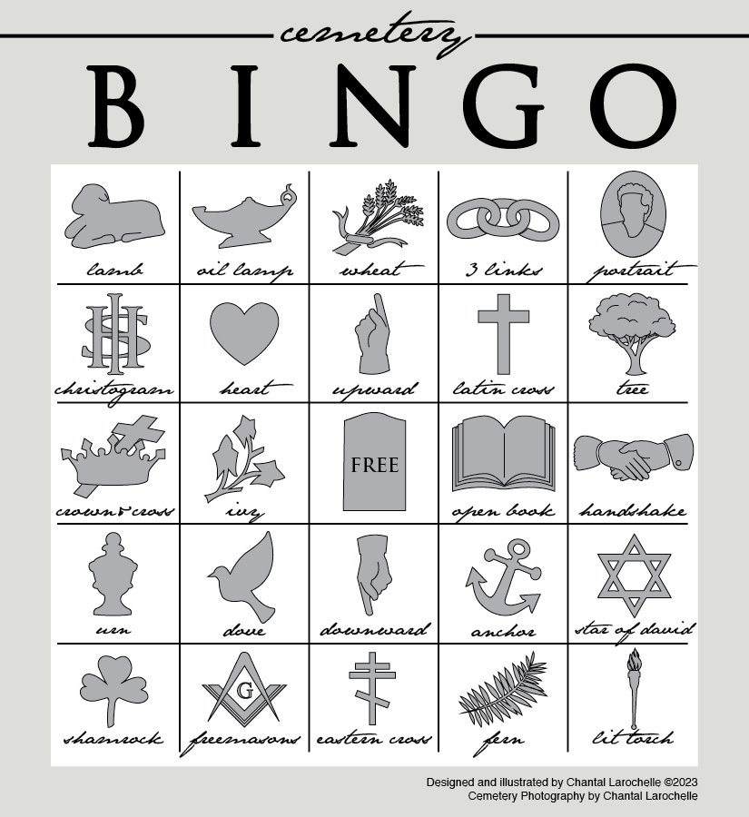 Cemetery Bingo Card