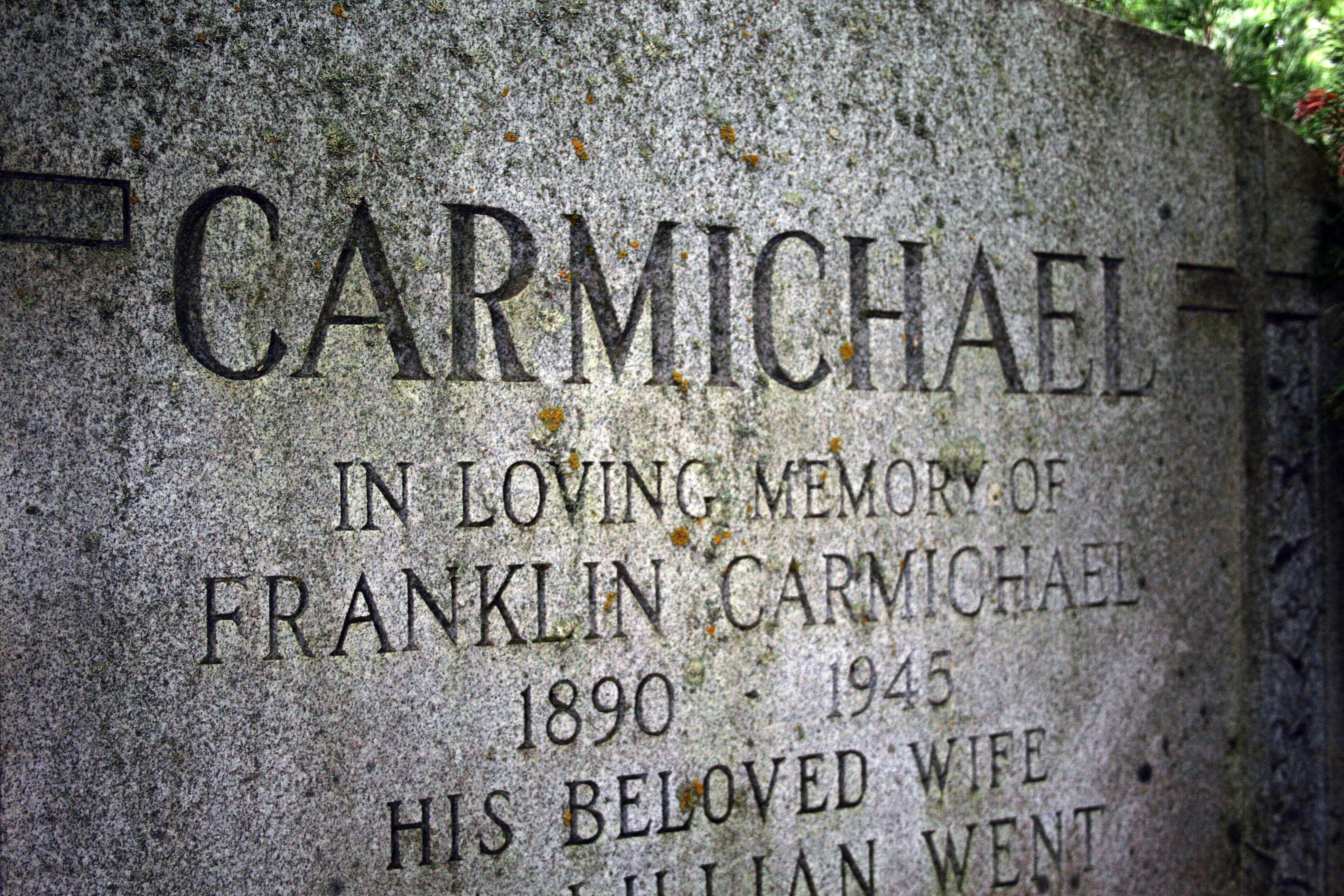 The gravestone of Franklin Carmichael