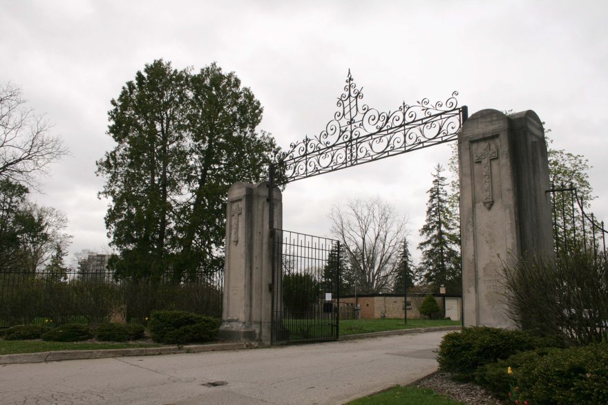 Cemetery gates of Woodland Cemetery, London