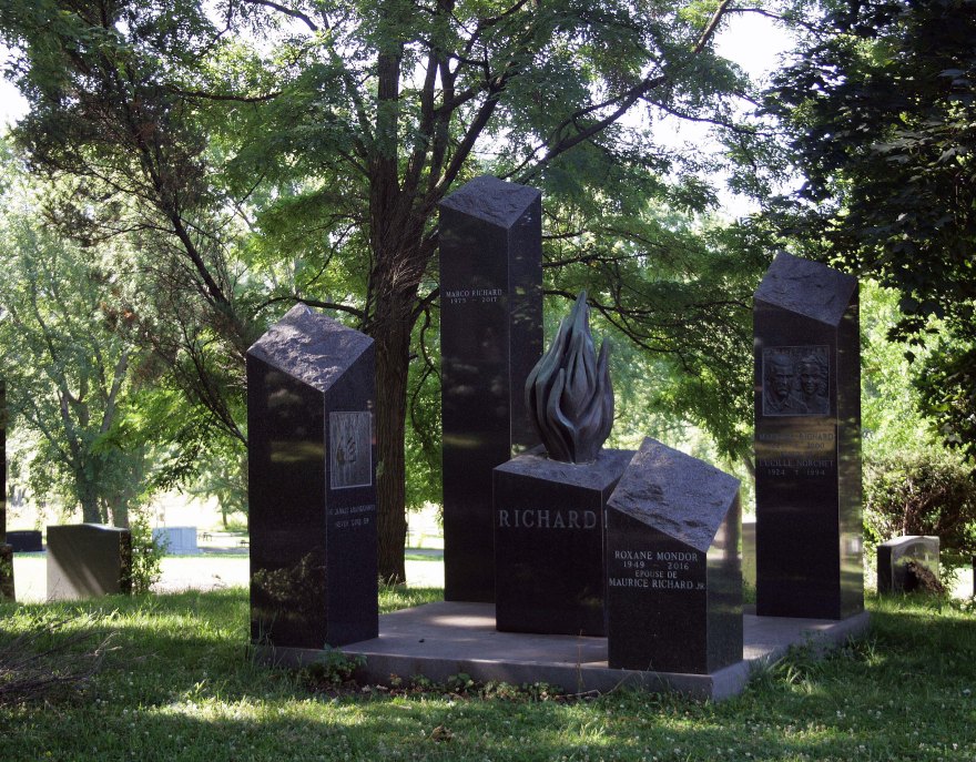 The grave of Maurice "The Rocket" Richard