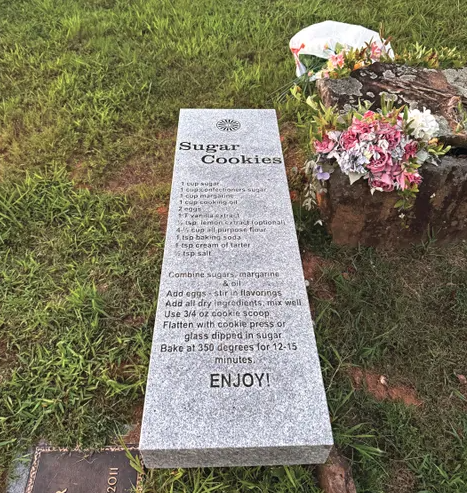 Gravestone recipe for sugar cookies