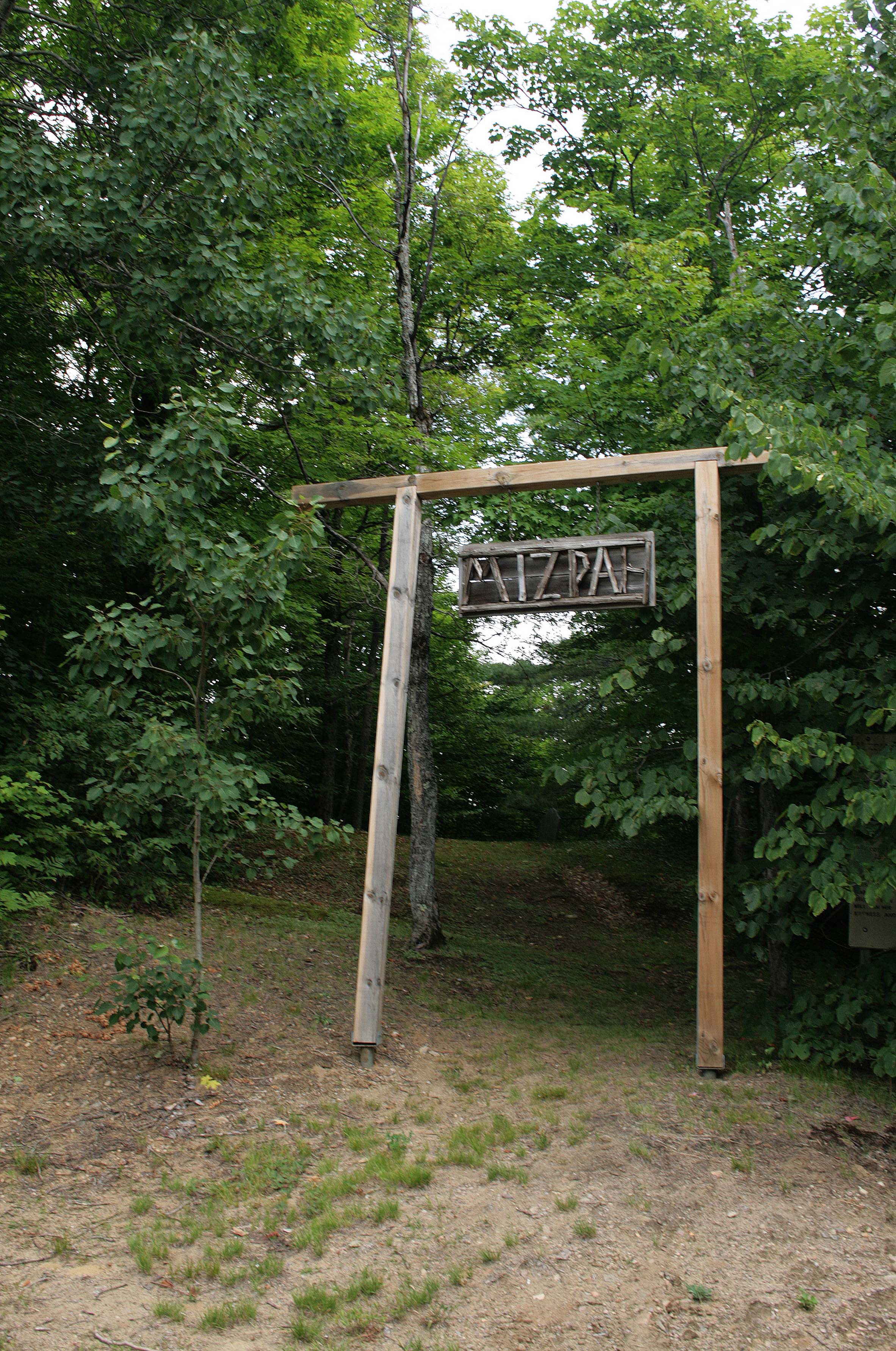 Mizpah Pioneer Cemetery sign